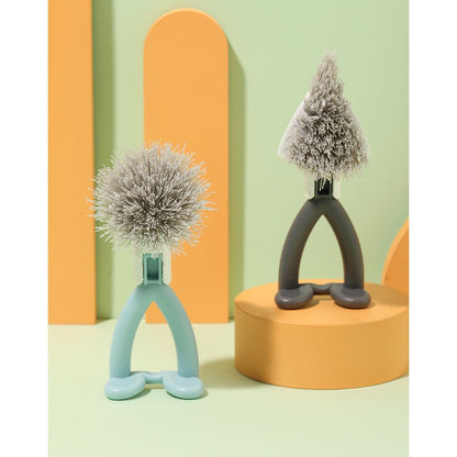 Vertical Pot Brush, Dish Brush, V-shaped Cleaning BrushHanging Stove Brush