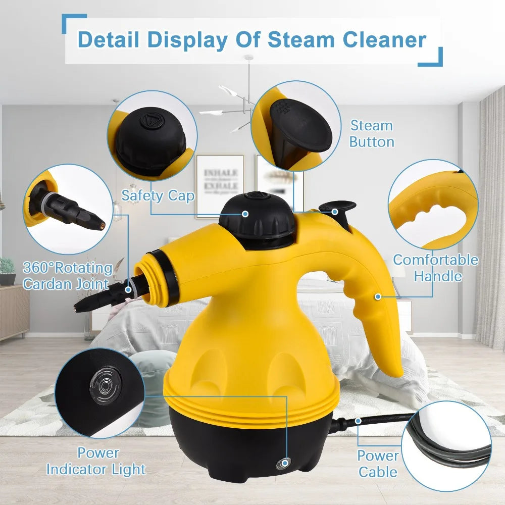 Handheld Electric Steam Cleaner High Temperature Pressure Sterilization Air Conditioning Kitchen Hood Car Cleaning Machine EU/US