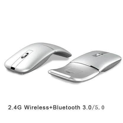 Ultra-Thin Rotatable Wireless Mouse Rechargeable Bluetooth Silent Ergonomic Computer for Mac Tablet Macbook Laptop Gaming Office
