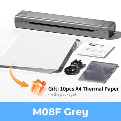 Phomemo M08F Portable Thermal Printer – Wireless Bluetooth, A4 Size, Compatible with Smartphones & PCs