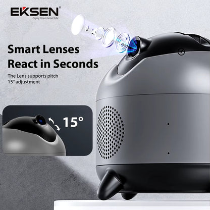 Smart Auto Face Track Phone Holder, 360° Rotation AI Follow-Up Video Gimbal Stabilizer Tripod Bluetooth Speaker for Tiktok Live