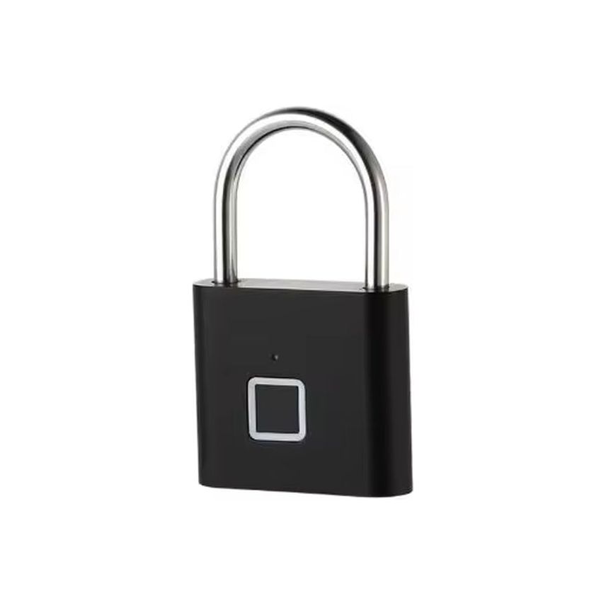 Portable Fingerprint Padlock USB Rechargeable Lithium Battery Waterproof Durable Zinc Alloy Lockbody