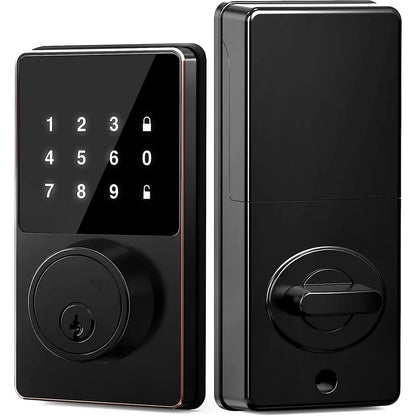 Smart Lock with Password, Keyless Entry Door Lock with Touchscreen Keypads, Easy to Install, App Unlock, 50 User Codes