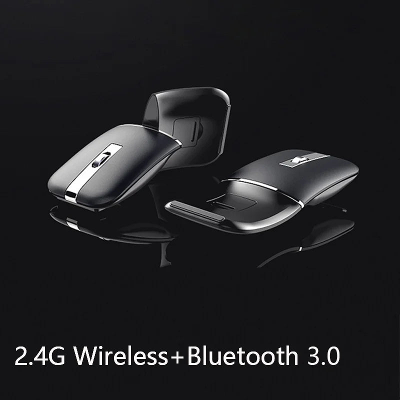 Ultra-Thin Rotatable Wireless Mouse Rechargeable Bluetooth Silent Ergonomic Computer for Mac Tablet Macbook Laptop Gaming Office