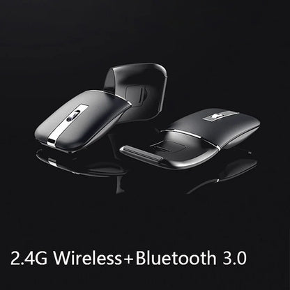 Ultra-Thin Rotatable Wireless Mouse Rechargeable Bluetooth Silent Ergonomic Computer for Mac Tablet Macbook Laptop Gaming Office