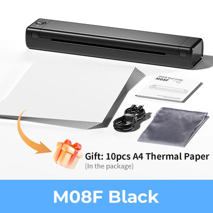 Phomemo M08F Portable Thermal Printer – Wireless Bluetooth, A4 Size, Compatible with Smartphones & PCs